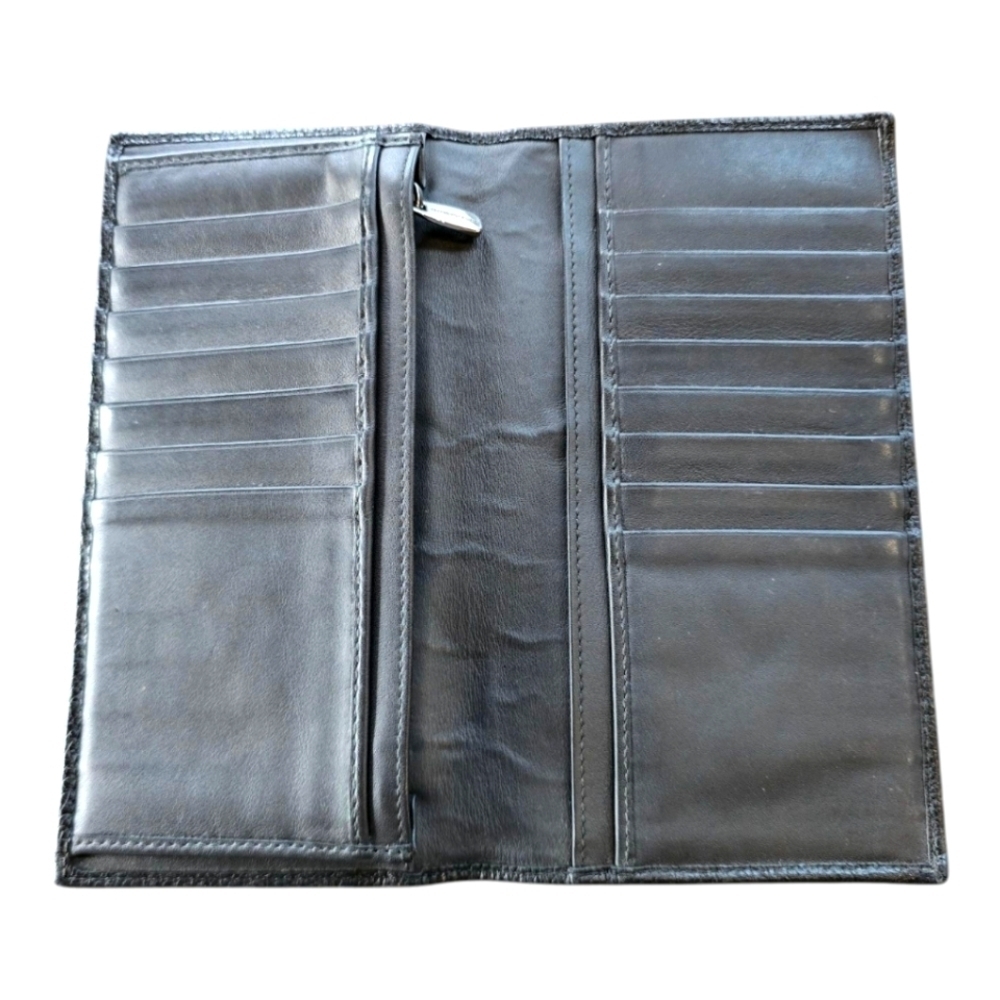 Dolce & Gabbana Black Pebbled Leather Bifold Long Unisex Wallet - Picture 5 of 13